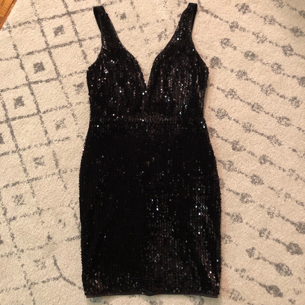 Black Sequin Dress